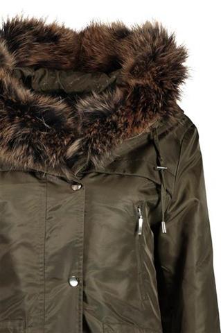 Oliwkowa parka damska z odpinanym dociepleniem Wanessa Tech 84040 - 90151