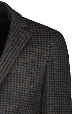 Brązowa marynarka w kratkę Bacco Blu PBT 46038 - 97891