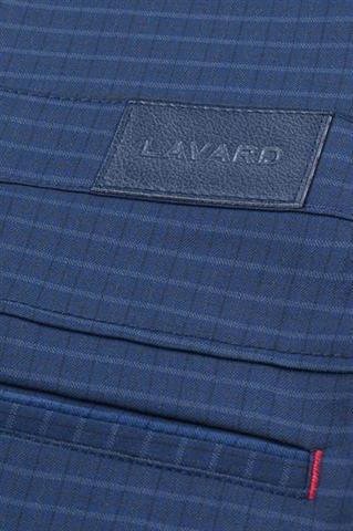 Granatowe spodnie w kratę Chinos London 64515 - 9851
