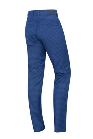 Niebieskie spodnie w kratę Chinos London 64516 - 9921