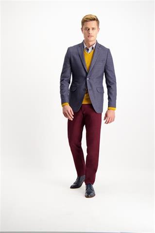 Musztardowy męski sweter V-Neck 73811 - 99751