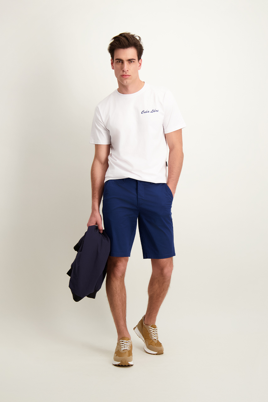 Biały bawełniany t-shirt męski 78049