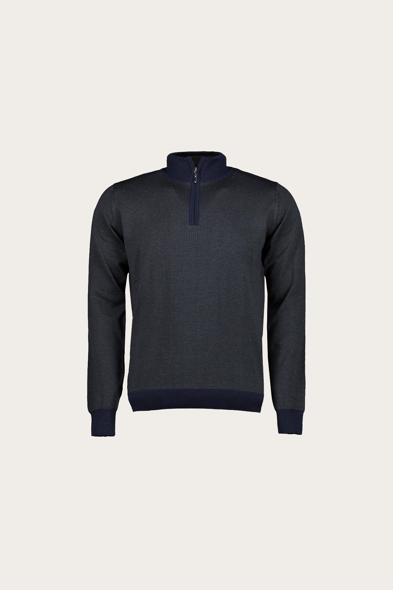 Granatowy sweter męski z bawełną 73909