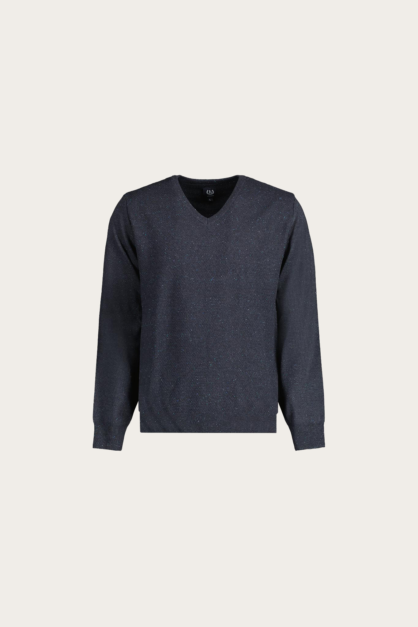 Granatowy sweter męski z bawełną 74063