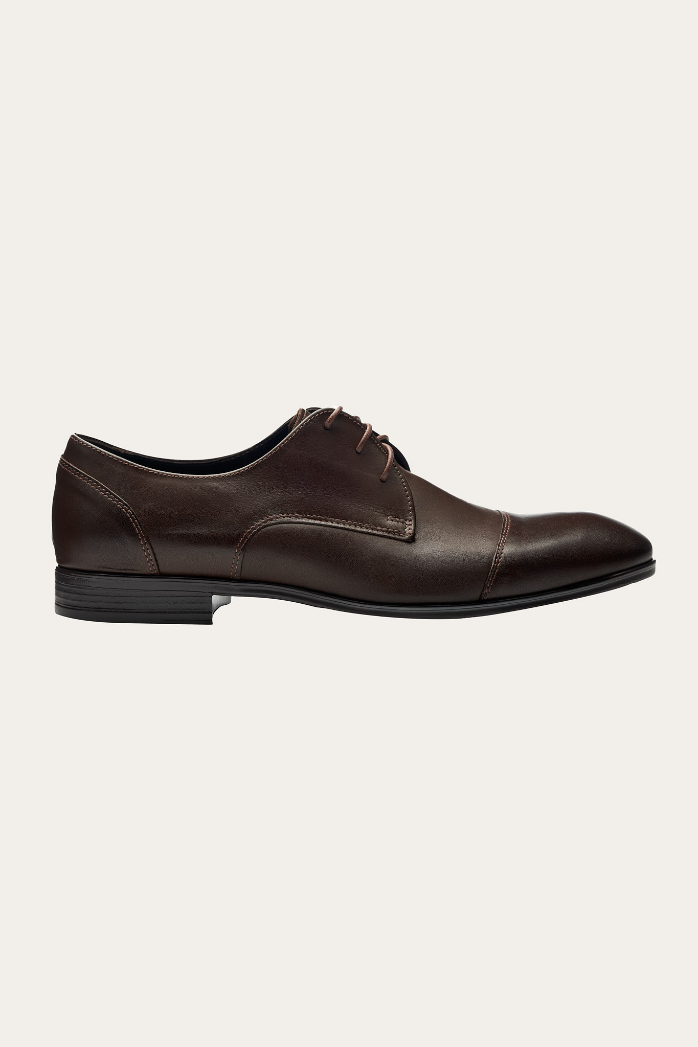 Brązowe skórzane buty męskie 58902