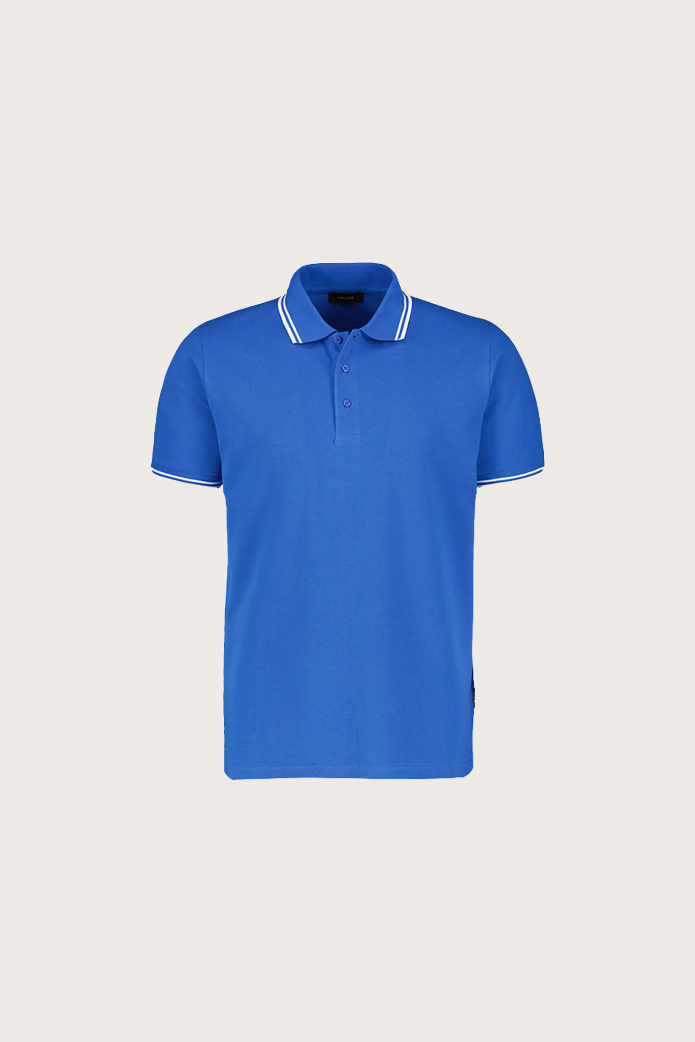 Niebieska bawełniana koszulka męska polo 74127