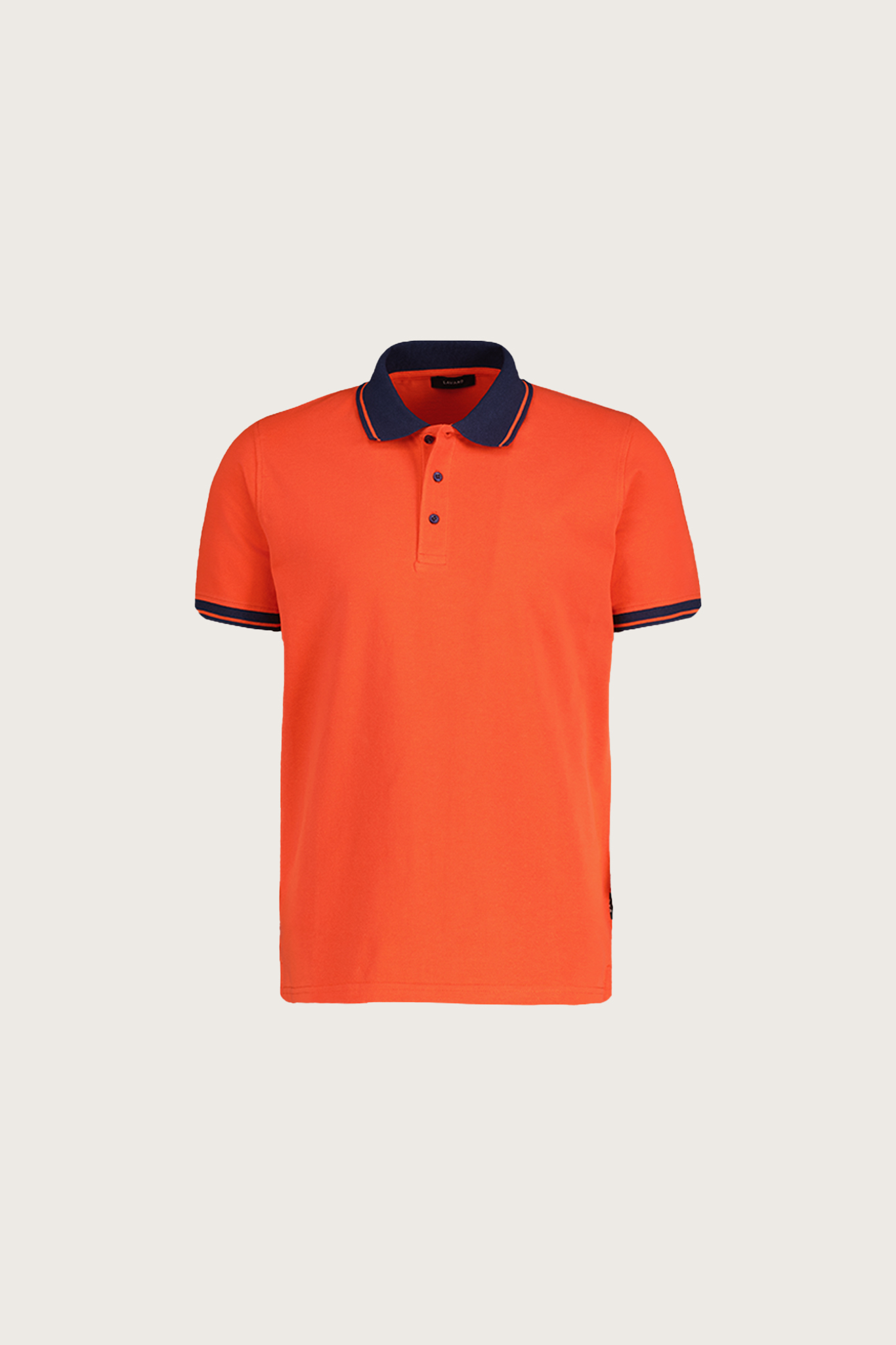 Pomarańczowa bawełniana koszulka polo męska 74128