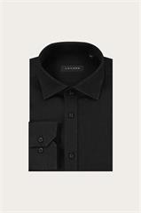 Czarna koszula męska z lnu 93622