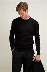 Czarny sweter męski z wełny merino 74285